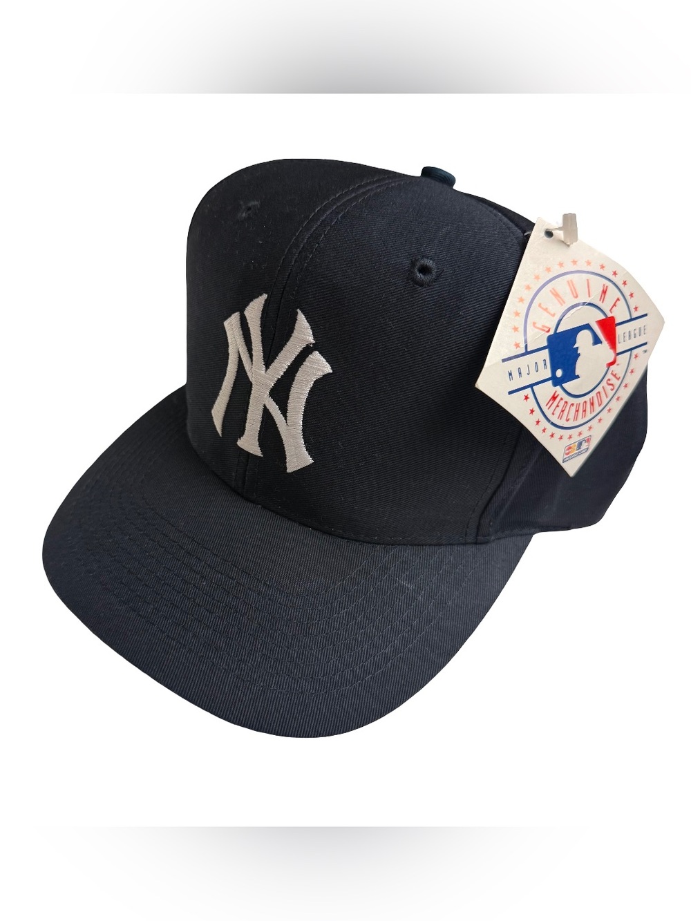Vintage 90s New York Yankees MLB Snapback Hat Adult Navy New